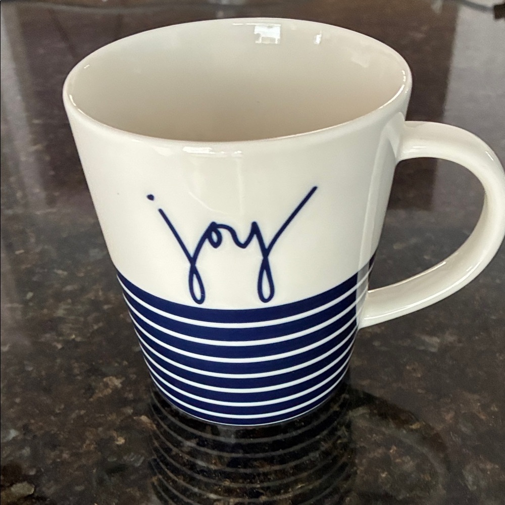 Royal Doulton Navy and White Joy Mug